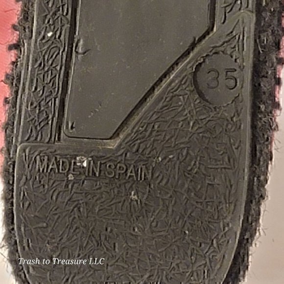 Versace Jeans Couture Espadrilles Flats Pink 35 Black 5 - Picture 10 of 10